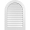 Ekena Millwork Round Top Surface Mount PVC Gable Vent: Non-Functional, w/ 3-1/2"W x 1"P Standard Frame, 28"W x 40"H GVPRT28X4001SN - alternate 1